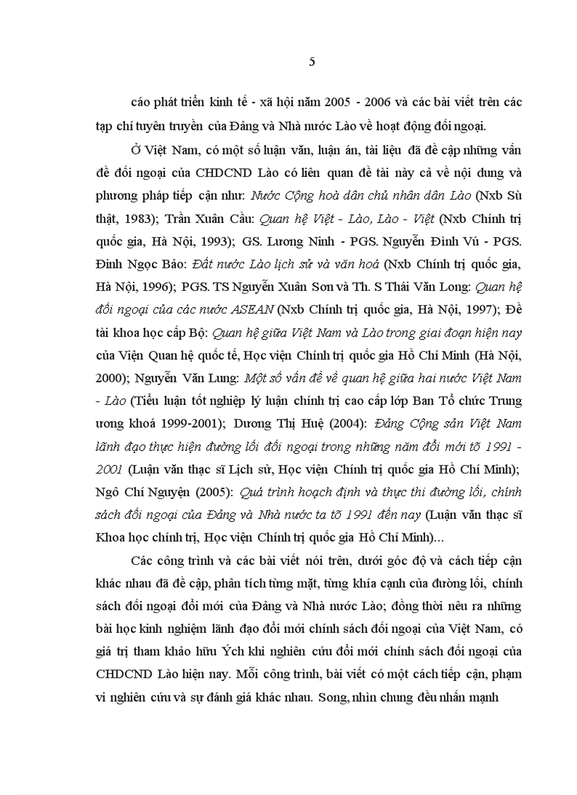 image for page Chính sách đối ngoại trong điều kiện hội nhập quốc tế của Cộng hoà Dân chủ nhân dân Lào