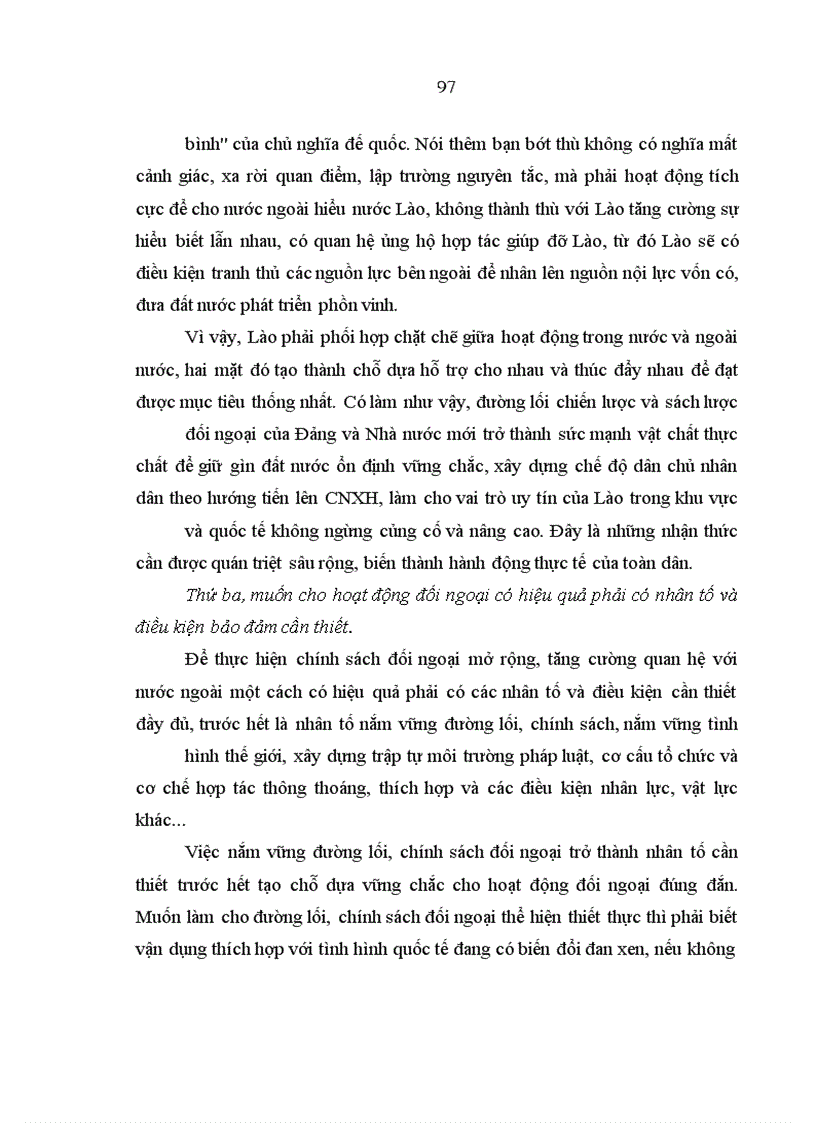 image for page Chính sách đối ngoại trong điều kiện hội nhập quốc tế của Cộng hoà Dân chủ nhân dân Lào