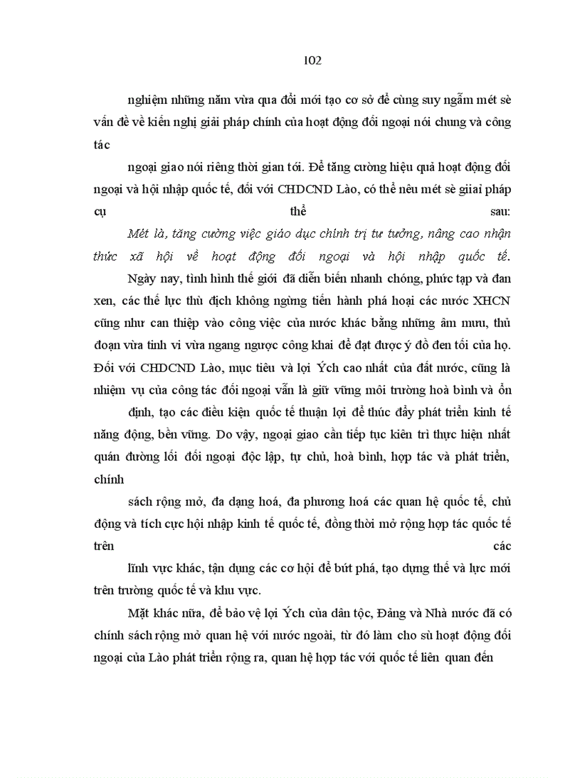 image for page Chính sách đối ngoại trong điều kiện hội nhập quốc tế của Cộng hoà Dân chủ nhân dân Lào