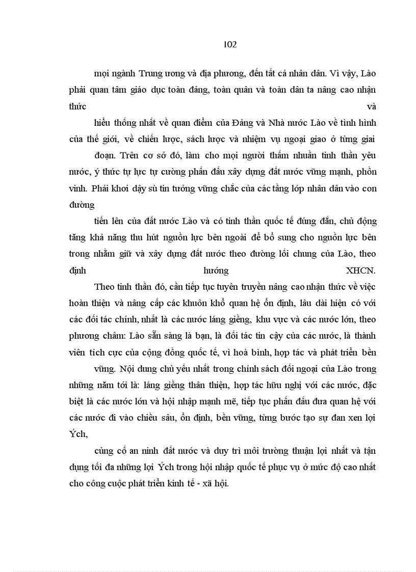 image for page Chính sách đối ngoại trong điều kiện hội nhập quốc tế của Cộng hoà Dân chủ nhân dân Lào