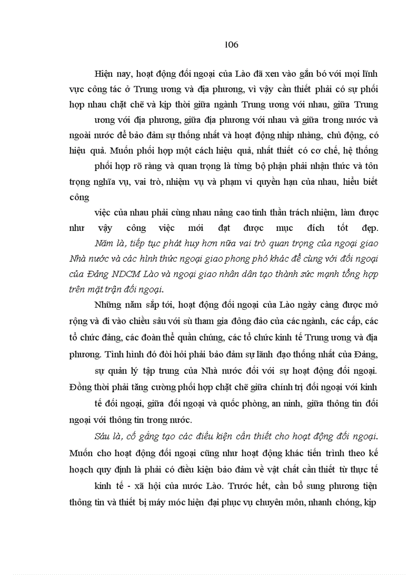 image for page Chính sách đối ngoại trong điều kiện hội nhập quốc tế của Cộng hoà Dân chủ nhân dân Lào