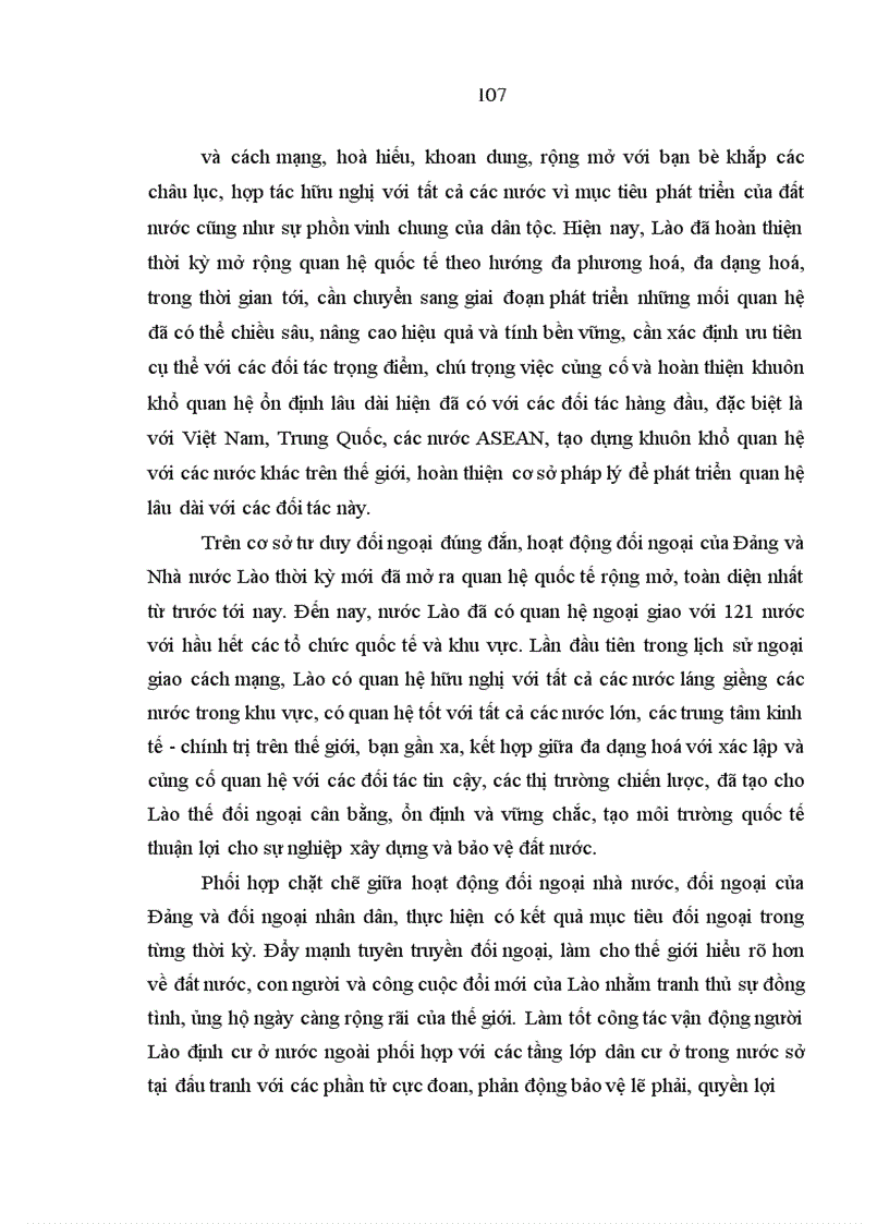 image for page Chính sách đối ngoại trong điều kiện hội nhập quốc tế của Cộng hoà Dân chủ nhân dân Lào