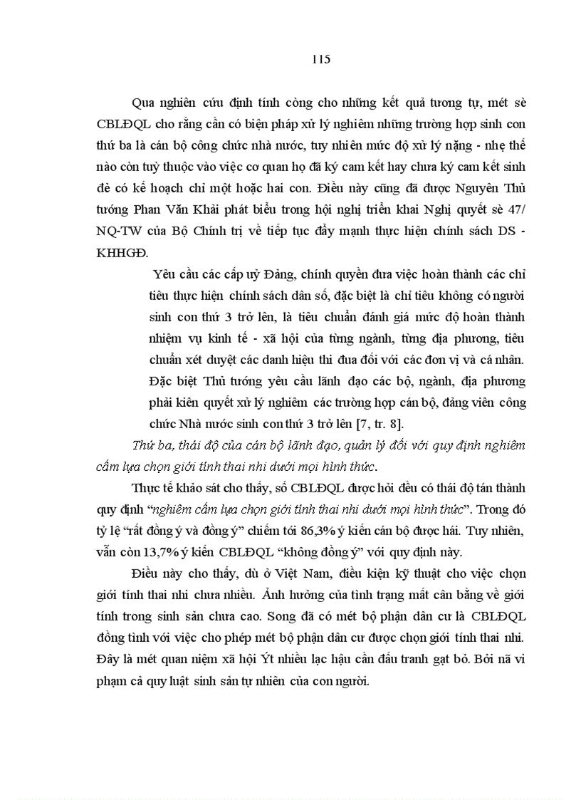 image for page Nhận thức, thái độ và hành vi của cán bộ lãnh đạo - quản lý đối với pháp lệnh dân số