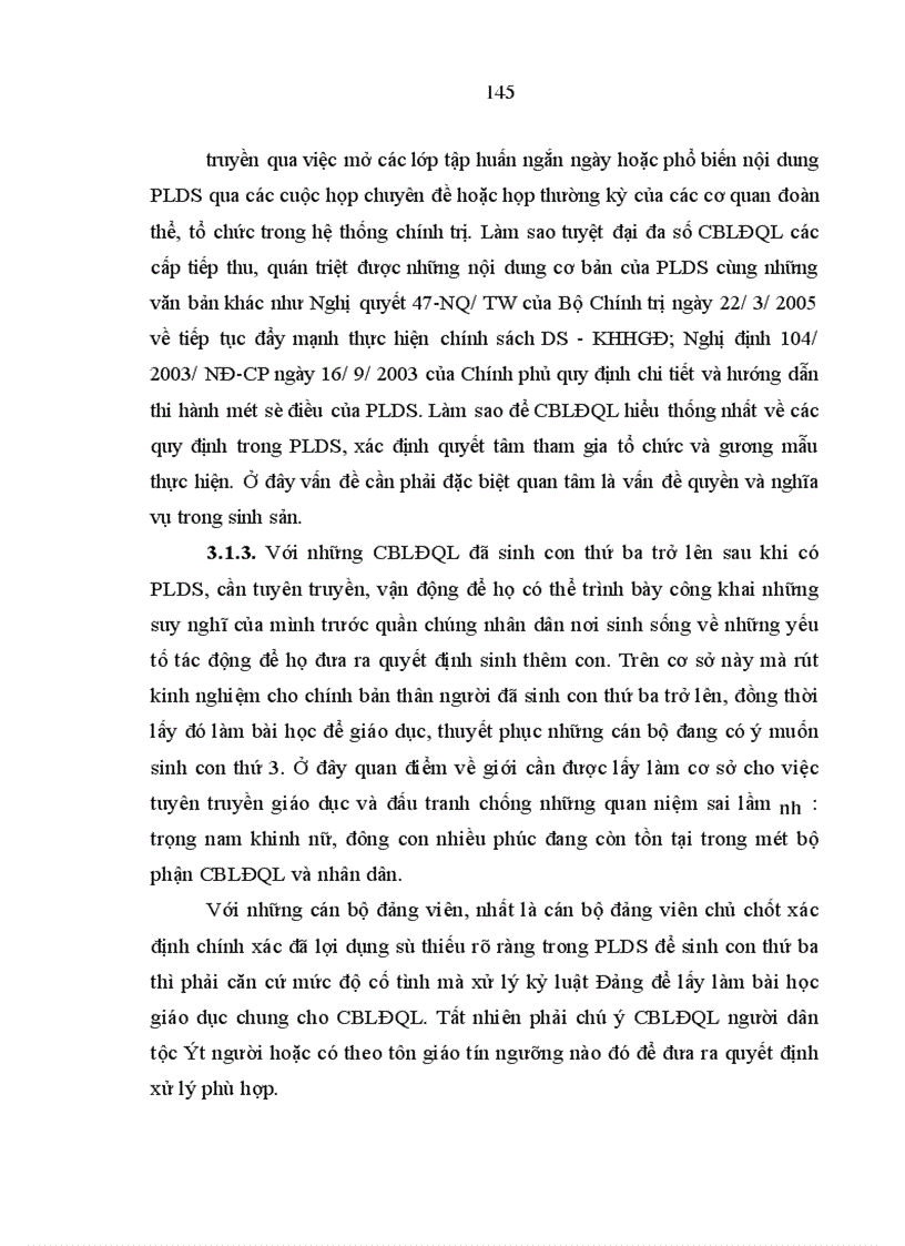 image for page Nhận thức, thái độ và hành vi của cán bộ lãnh đạo - quản lý đối với pháp lệnh dân số