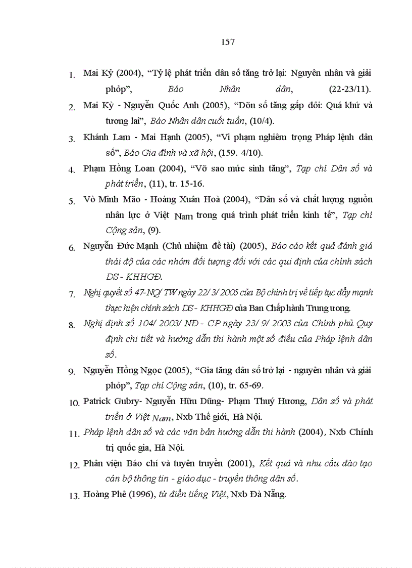 image for page Nhận thức, thái độ và hành vi của cán bộ lãnh đạo - quản lý đối với pháp lệnh dân số