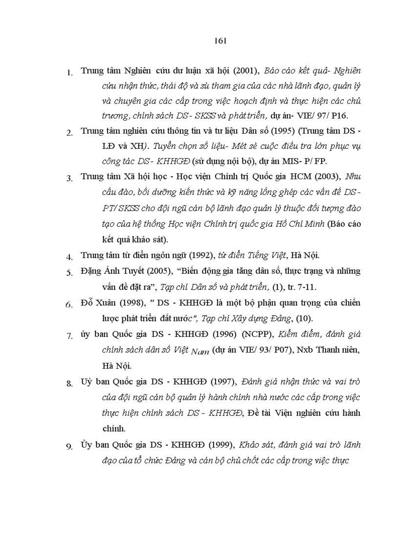 image for page Nhận thức, thái độ và hành vi của cán bộ lãnh đạo - quản lý đối với pháp lệnh dân số