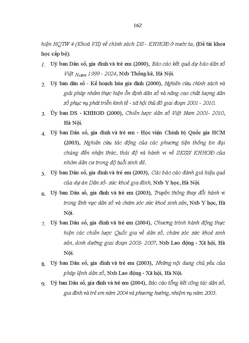 image for page Nhận thức, thái độ và hành vi của cán bộ lãnh đạo - quản lý đối với pháp lệnh dân số