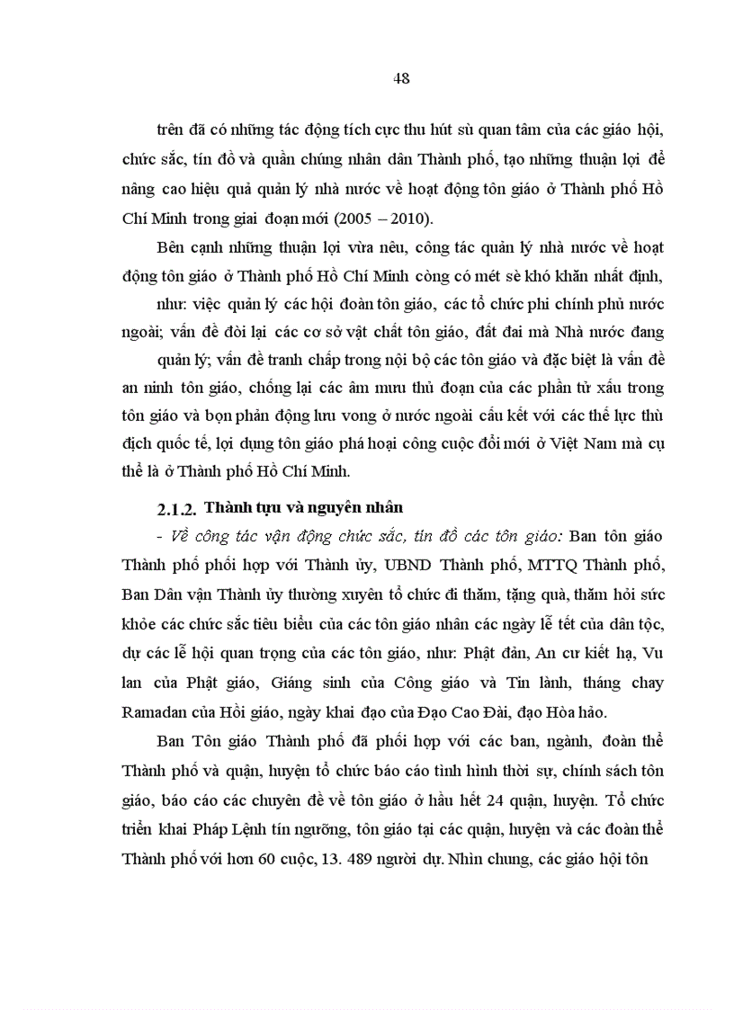 image for page Nâng cao hiệu quả quản lý nhà nước về hoạt động tôn giáo ở Thành phố Hồ Chí Minh trong giai đoạn hiện nay