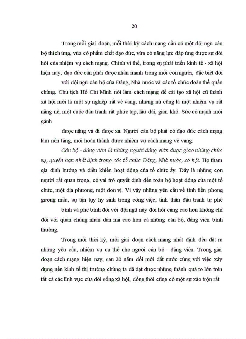 image for page Vấn đề đạo đức cách mạng của cán bộ - đảng viên hiện nay (qua thực tế ở tỉnh Thanh Hóa)