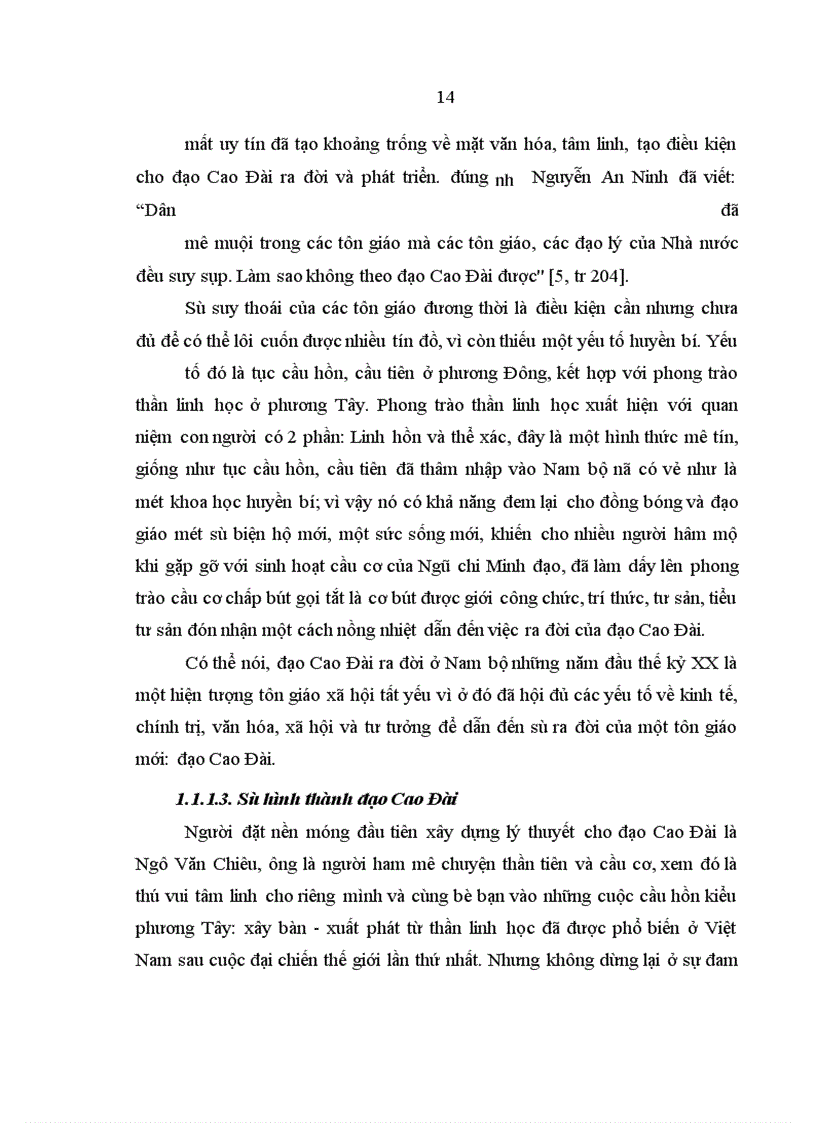 image for page Ảnh hưởng của đạo Cao Đài Ban Chỉnh đối với đời sống tinh thần ở Bến Tre,