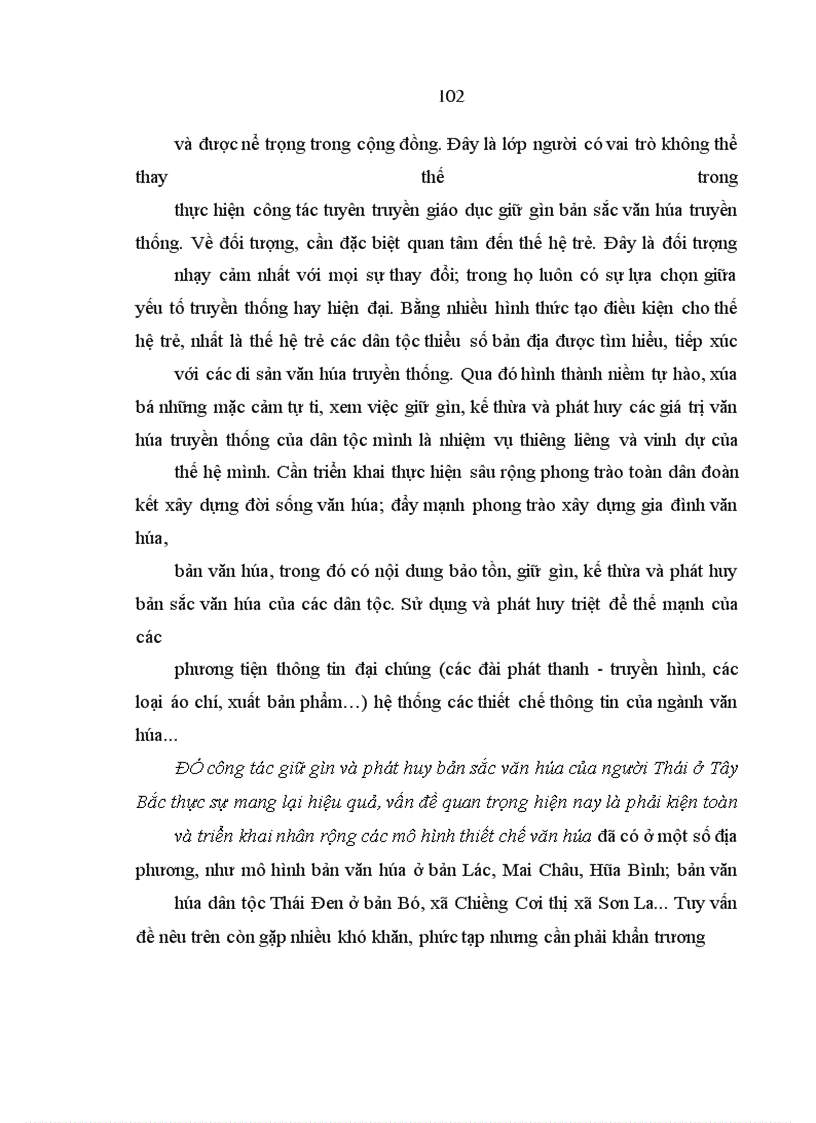 image for page Kế thừa và phát huy bản sắc văn hóa của dân tộc Thái ở Tây Bắc hiện nay (qua thực tế ở tỉnh Sơn La)