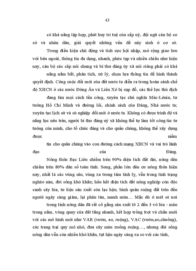 image for page Xây dựng đội ngũ bí thư đảng uỷ cấp xã của tỉnh Bạc Liêu trong giai đoạn hiện nay