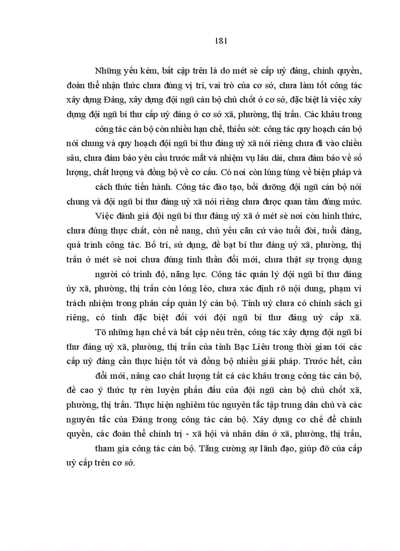 image for page Xây dựng đội ngũ bí thư đảng uỷ cấp xã của tỉnh Bạc Liêu trong giai đoạn hiện nay