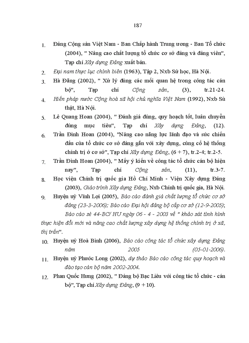 image for page Xây dựng đội ngũ bí thư đảng uỷ cấp xã của tỉnh Bạc Liêu trong giai đoạn hiện nay