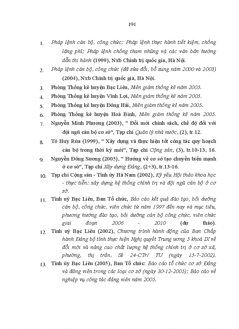 image for page Xây dựng đội ngũ bí thư đảng uỷ cấp xã của tỉnh Bạc Liêu trong giai đoạn hiện nay