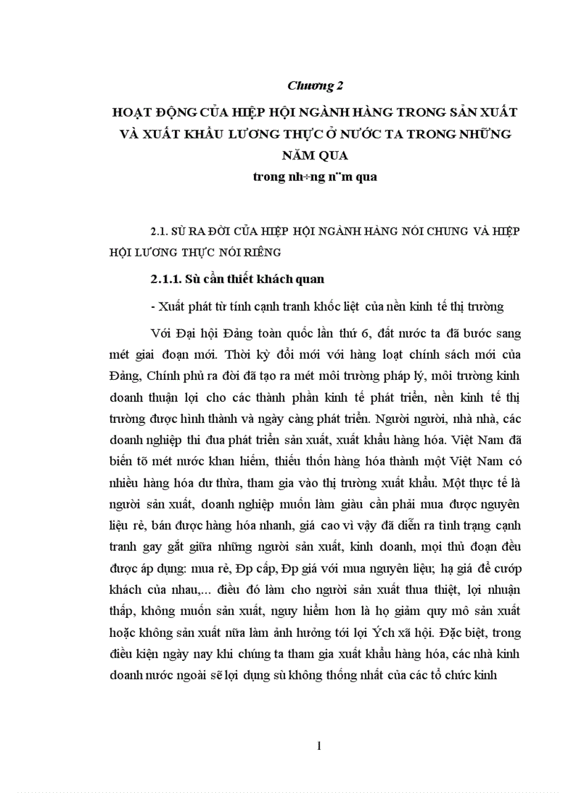 image for page Hoạt động của Hiệp hội ngành hàng trong sản xuất và xuất khẩu lương thực ở nước ta trong những năm qua