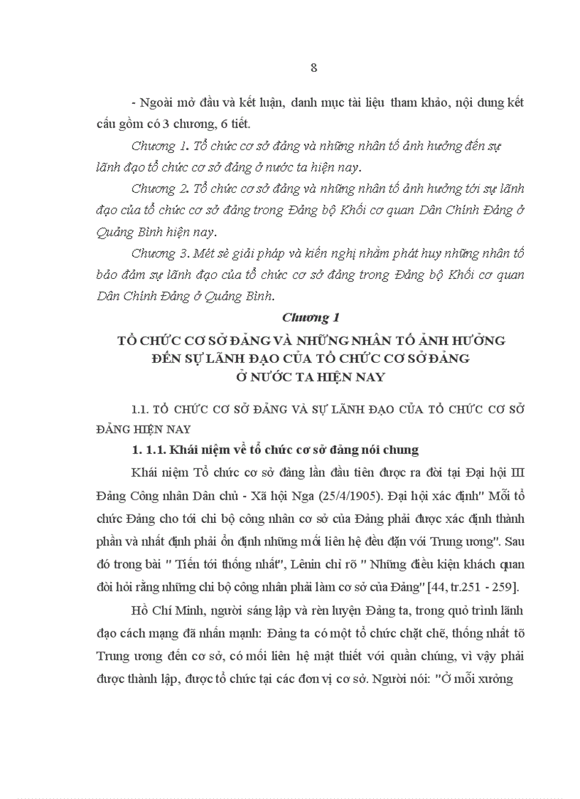 image for page Những nhân tố bảo đảm sự lãnh đạo của tổ chức cơ sở đảng trong Đảng bộ Khối cơ quan Dân Chính Đảng ở Quảng Bình hiện nay