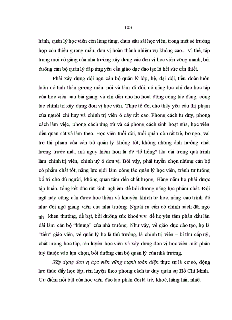 image for page Phong cách tư duy quân sự Hồ Chí Minh với học viên ở Học viện Chính trị – Quân sự hiện nay