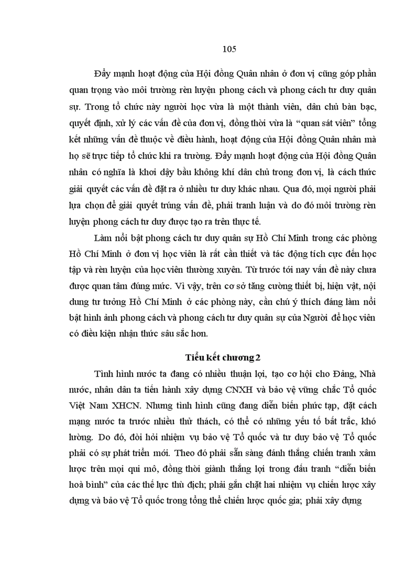 image for page Phong cách tư duy quân sự Hồ Chí Minh với học viên ở Học viện Chính trị – Quân sự hiện nay