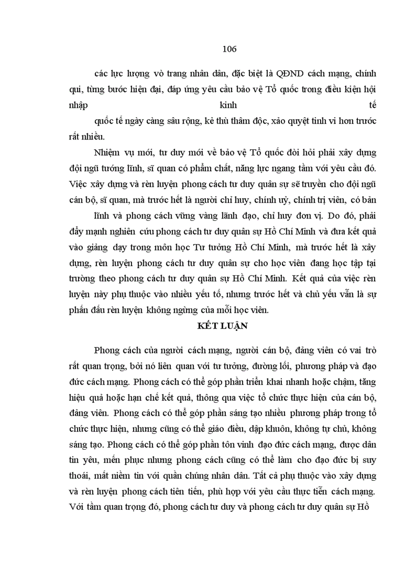 image for page Phong cách tư duy quân sự Hồ Chí Minh với học viên ở Học viện Chính trị – Quân sự hiện nay