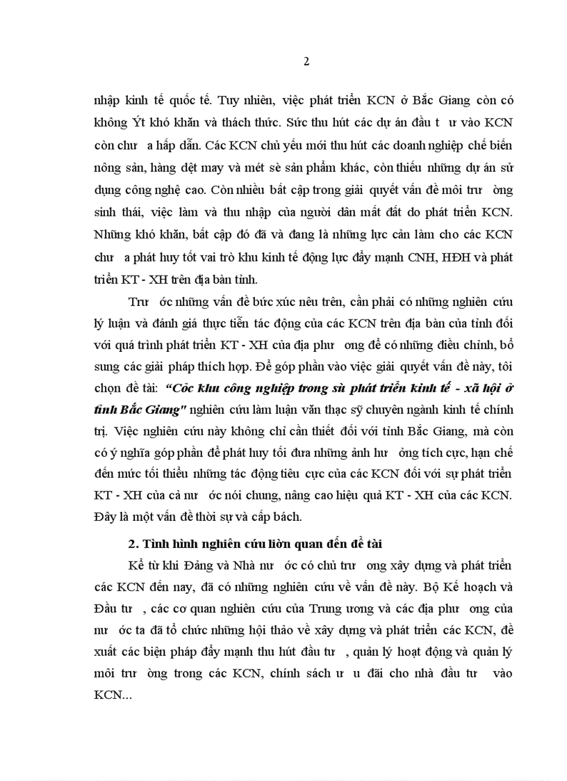 image for page Các khu công nghiệp trong sự phát triển kinh tế - xã hội ở tỉnh Bắc Giang nghiên cứu làm luận văn thạc sỹ chuyên ngành kinh tế chính trị