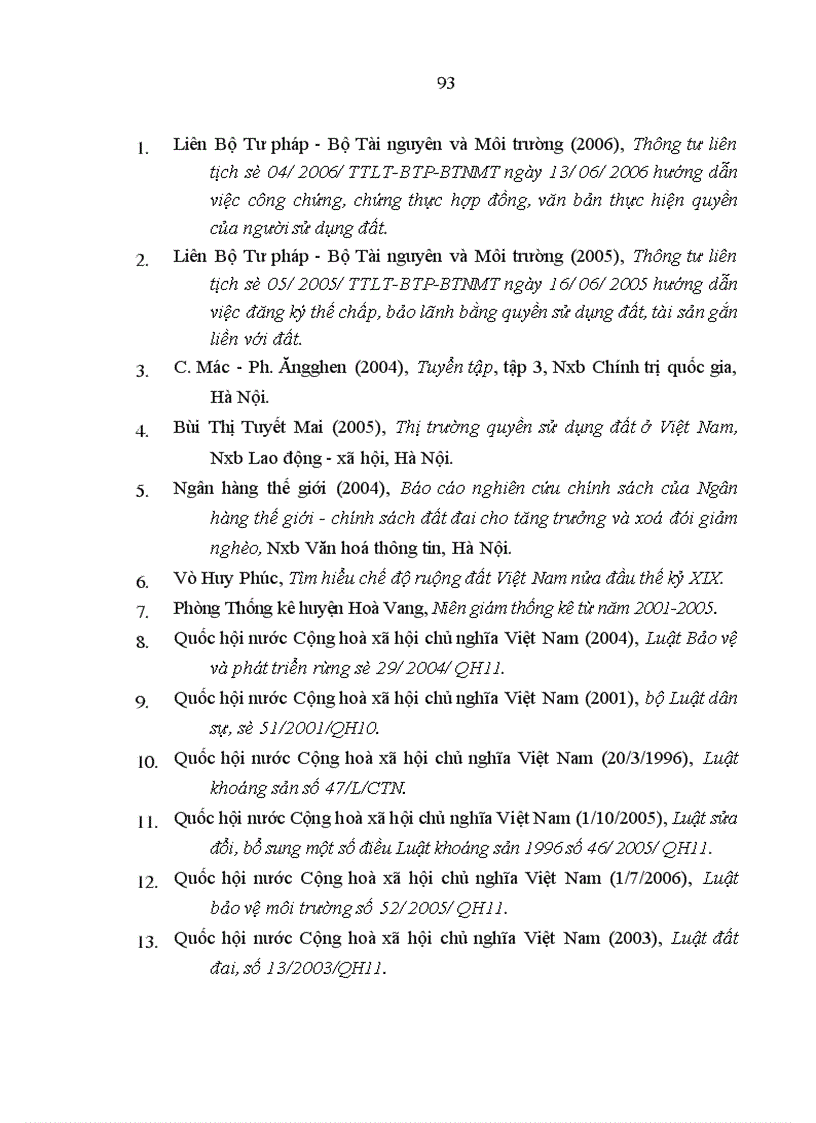 image for page Thực thi quyền sử dụng đất ở huyện hoà vang thành phố Đà Nẵng