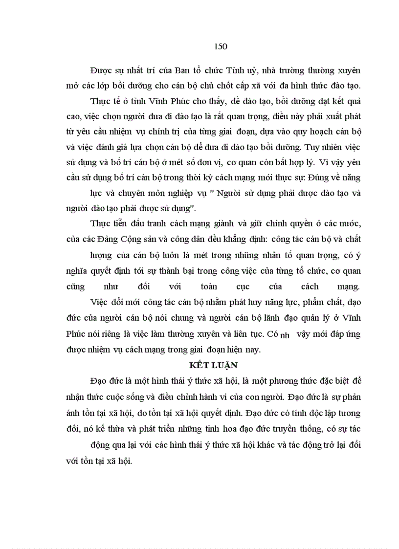 image for page Vấn đề đạo đức cách mạng của người cán bộ lãnh đạo quản lý ở Vĩnh Phúc trong điều kiện kinh tế thị trường hiện nay