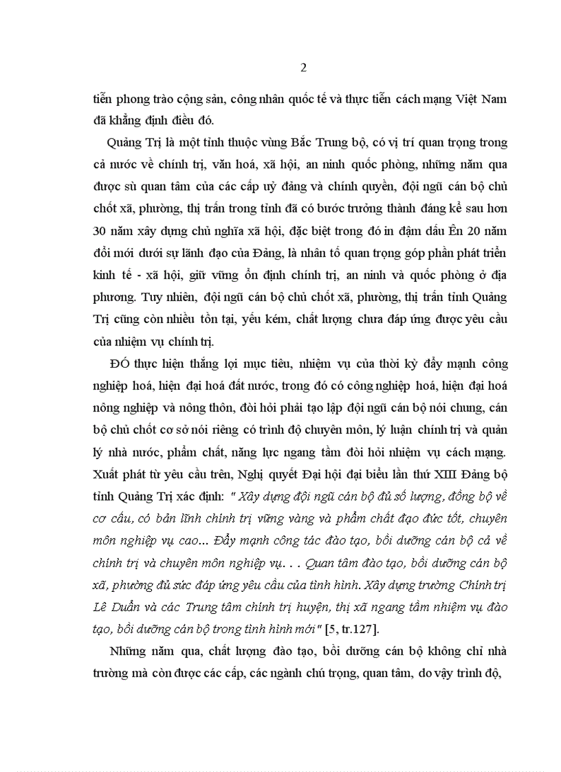image for page Chất lượng đào tạo, bồi dưỡng cán bộ chủ chốt cơ sở xã, phường, thị trấn ở trường Chính trị Lê Duẩn tỉnh Quảng Trị giai đoạn hiện nay
