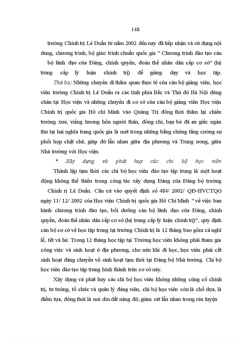 image for page Chất lượng đào tạo, bồi dưỡng cán bộ chủ chốt cơ sở xã, phường, thị trấn ở trường Chính trị Lê Duẩn tỉnh Quảng Trị giai đoạn hiện nay