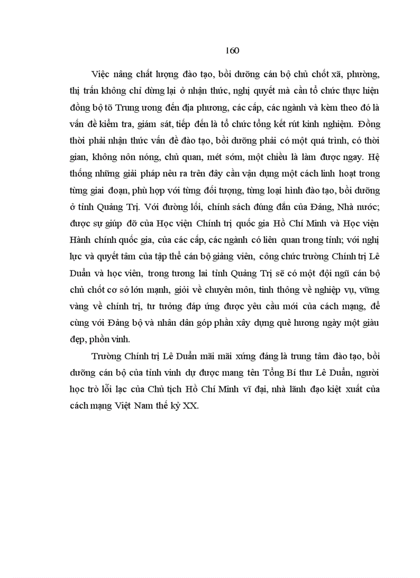 image for page Chất lượng đào tạo, bồi dưỡng cán bộ chủ chốt cơ sở xã, phường, thị trấn ở trường Chính trị Lê Duẩn tỉnh Quảng Trị giai đoạn hiện nay