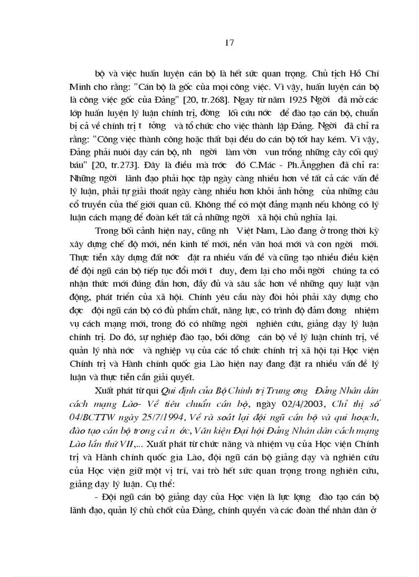 image for page Công tác đào tạo đội ngũ cán bộ giảng dạy ở Học viện chính trị và Hành chính Quốc gia nước cộng hoà dân chủ nhân dân lào giai đoạn hiện nay