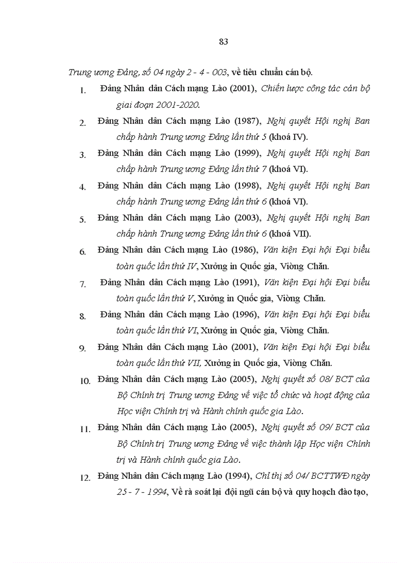 image for page Công tác đào tạo đội ngũ cán bộ giảng dạy ở Học viện chính trị và Hành chính Quốc gia nước cộng hoà dân chủ nhân dân lào giai đoạn hiện nay