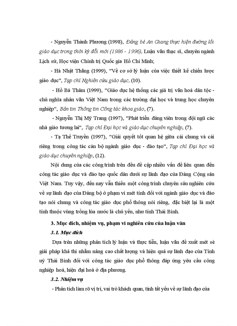 image for page Sự lãnh đạo của tỉnh uỷ Thái Bình đối với công tác giáo dục phổ thông giai đoạn hiện nay