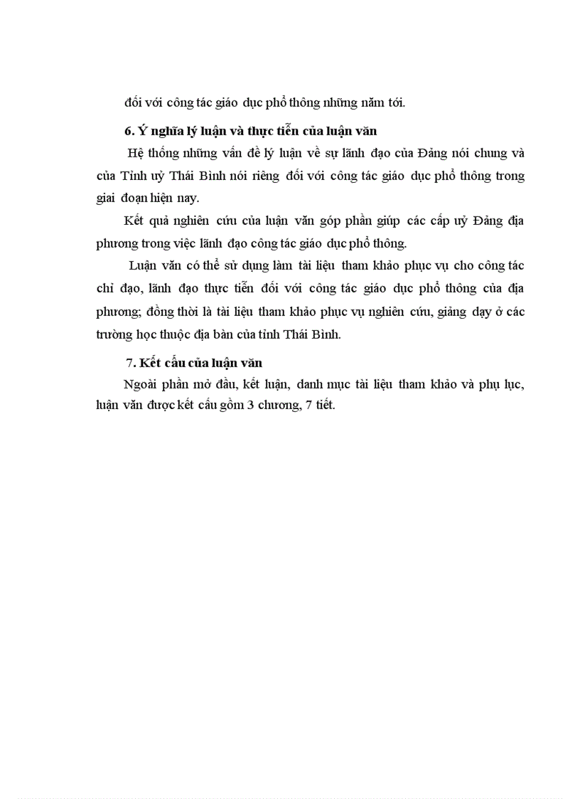 image for page Sự lãnh đạo của tỉnh uỷ Thái Bình đối với công tác giáo dục phổ thông giai đoạn hiện nay