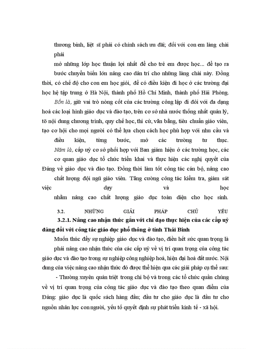image for page Sự lãnh đạo của tỉnh uỷ Thái Bình đối với công tác giáo dục phổ thông giai đoạn hiện nay
