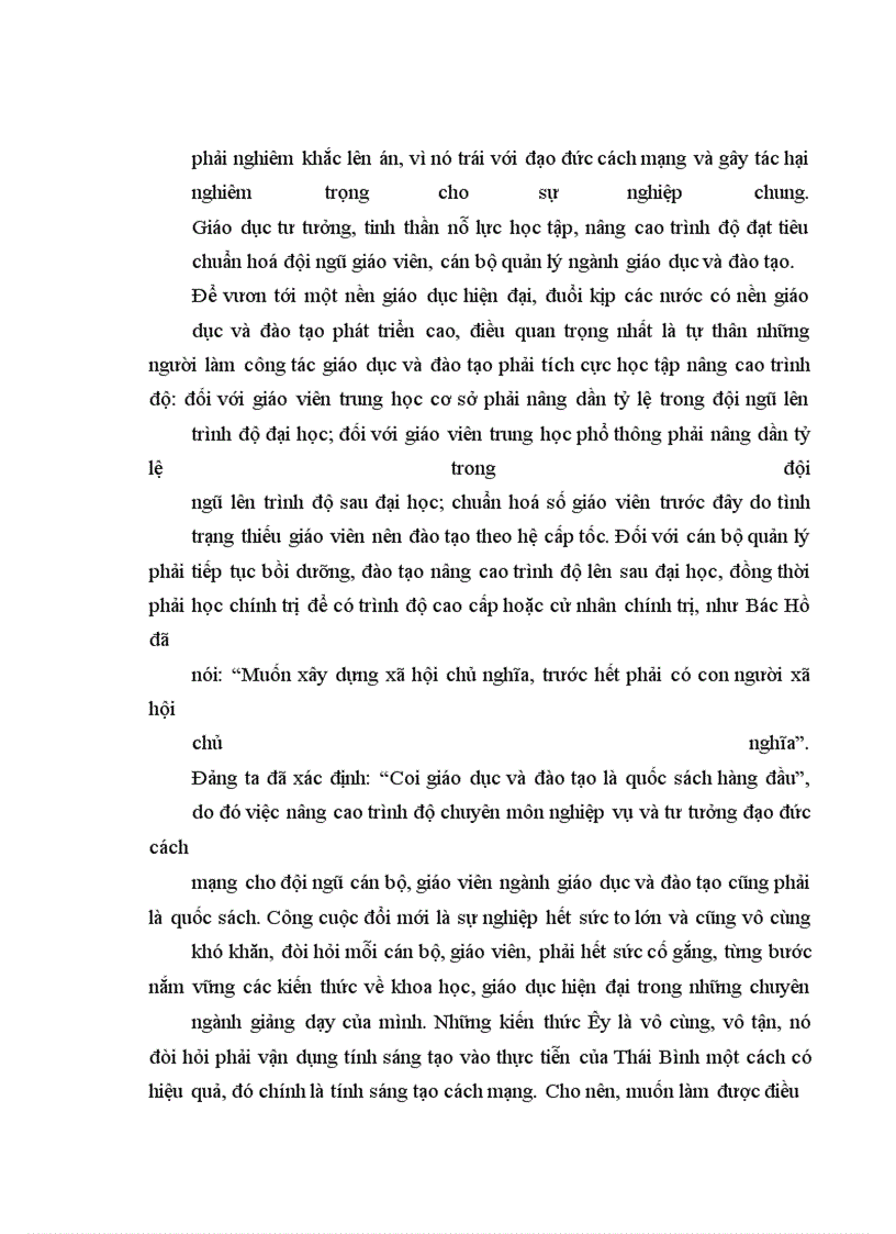 image for page Sự lãnh đạo của tỉnh uỷ Thái Bình đối với công tác giáo dục phổ thông giai đoạn hiện nay