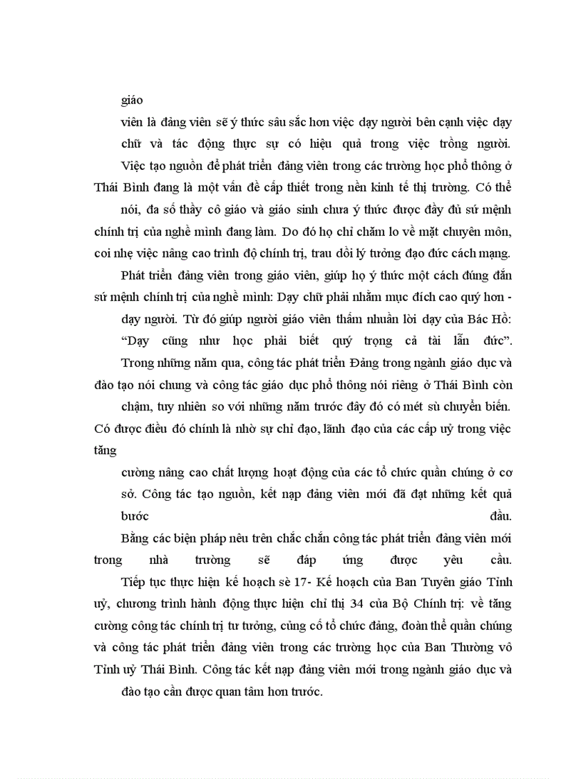 image for page Sự lãnh đạo của tỉnh uỷ Thái Bình đối với công tác giáo dục phổ thông giai đoạn hiện nay