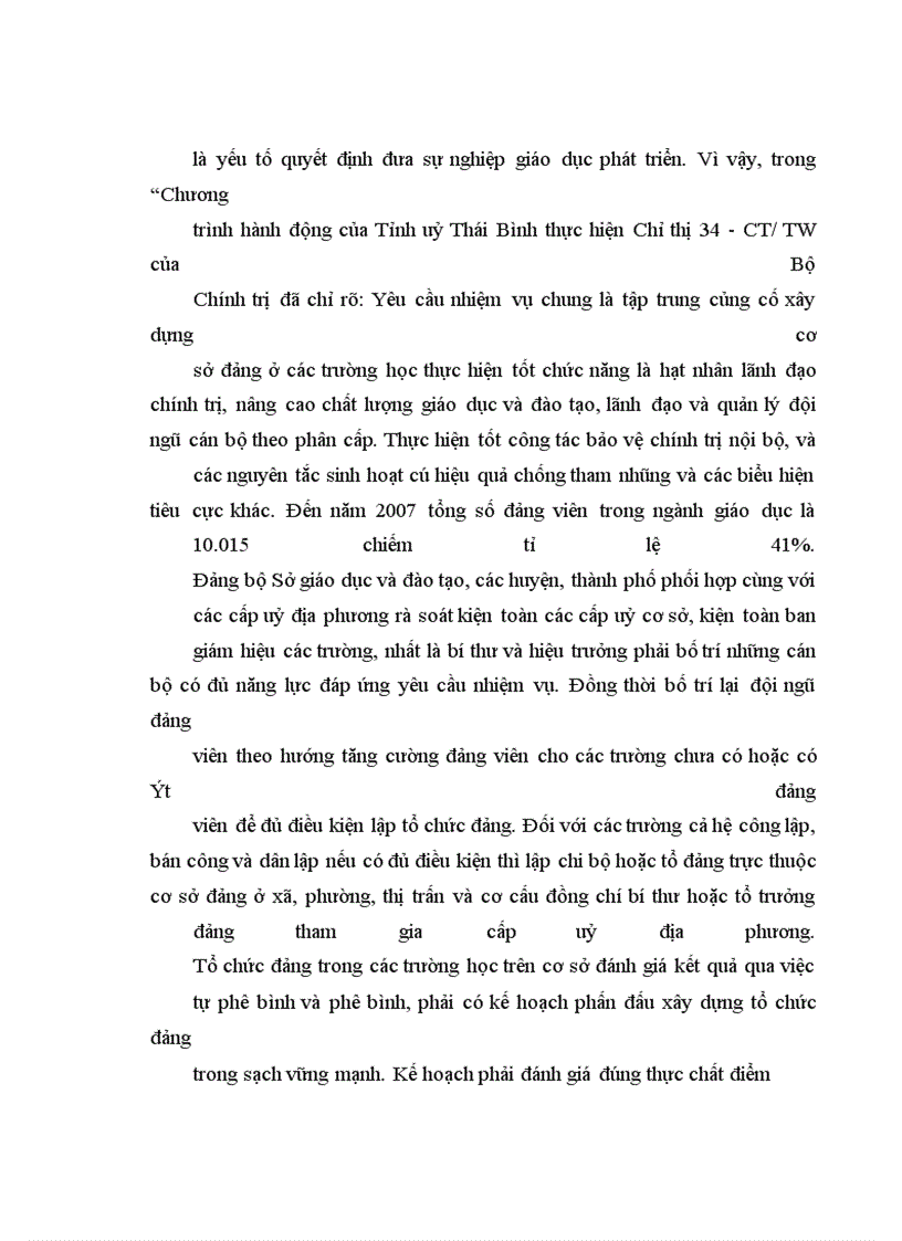 image for page Sự lãnh đạo của tỉnh uỷ Thái Bình đối với công tác giáo dục phổ thông giai đoạn hiện nay