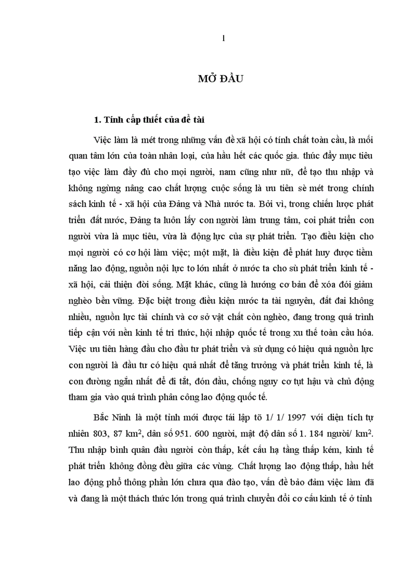 image for page Giải quyết việc làm ở Bắc Ninh - Thực trạng và giải pháp
