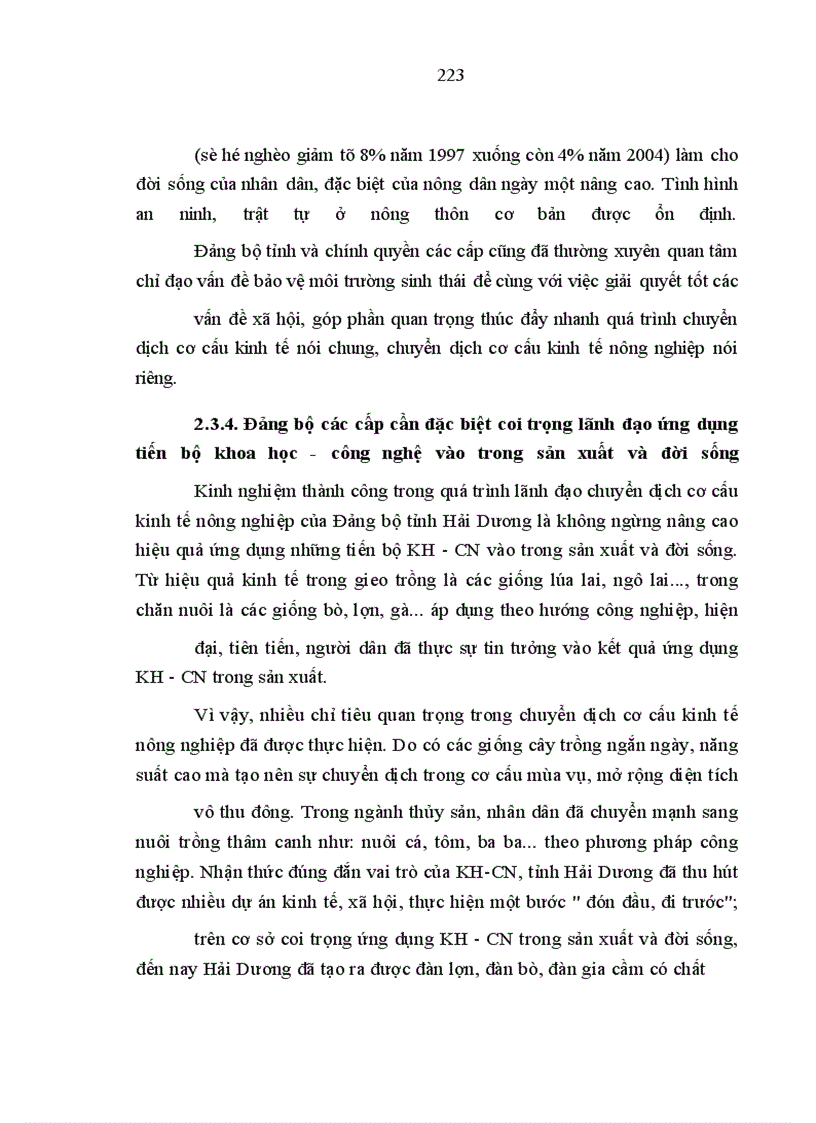 image for page Đảng bộ tỉnh Hải Dương lãnh đạo chuyển dịch cơ cấu kinh tế nông nghiệp theo hướng công nghiệp hóa, hiện đại hóa từ 1997 đến 200