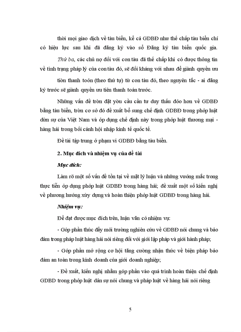image for page Phương hướng hoàn thiện quy định giao dịch bảo đảm trong pháp luật hàng hải Việt Nam