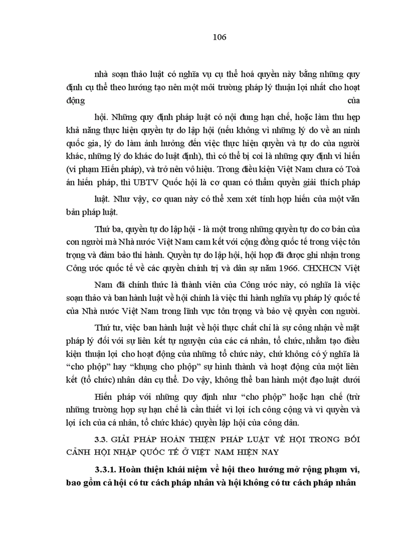 image for page Hoàn thiện pháp luật về hội trong bối cảnh hội nhập quốc tế ở Việt Nam hiện nay