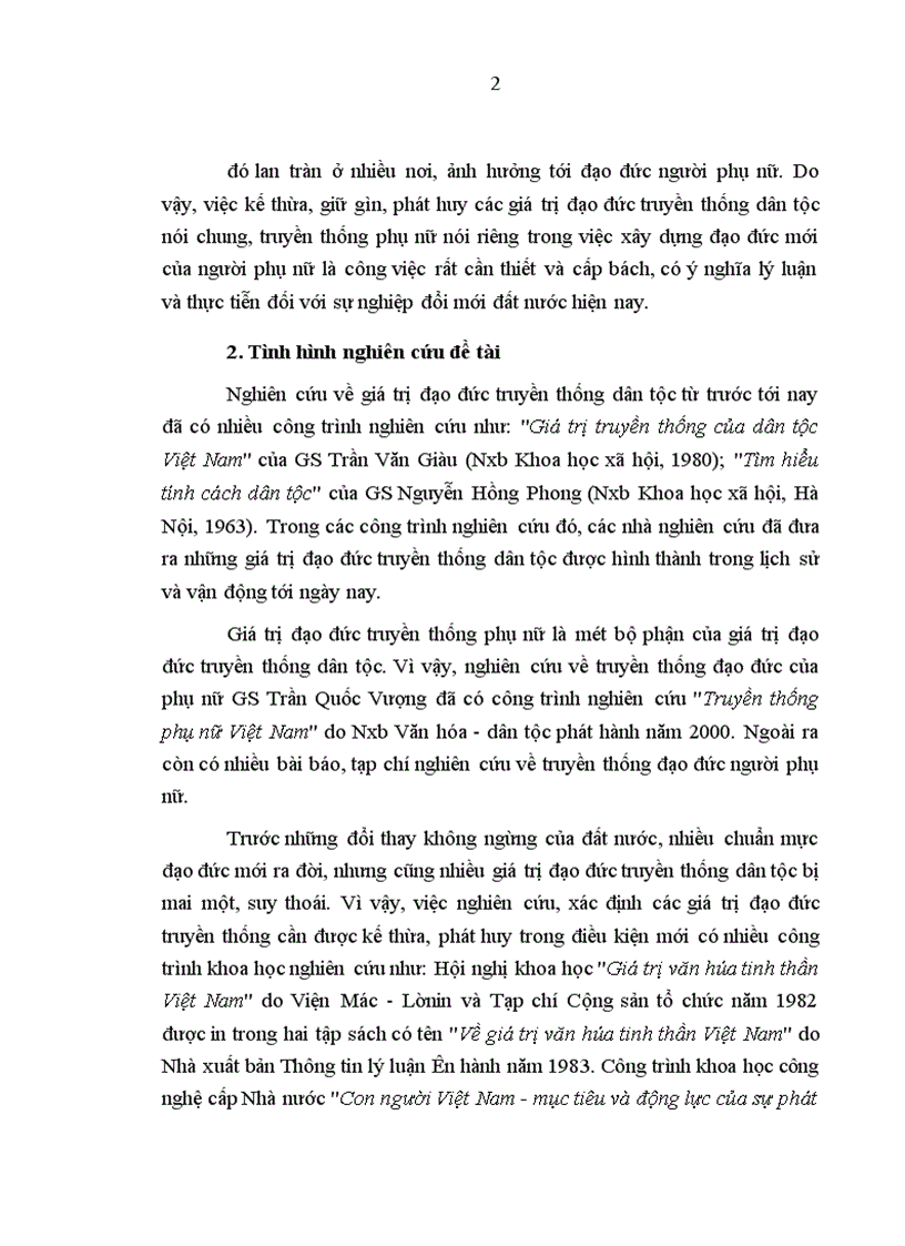 image for page Giá trị đạo đức truyền thống dân tộc trong việc xây dựng đạo đức mới của người phụ nữ hiện nay.