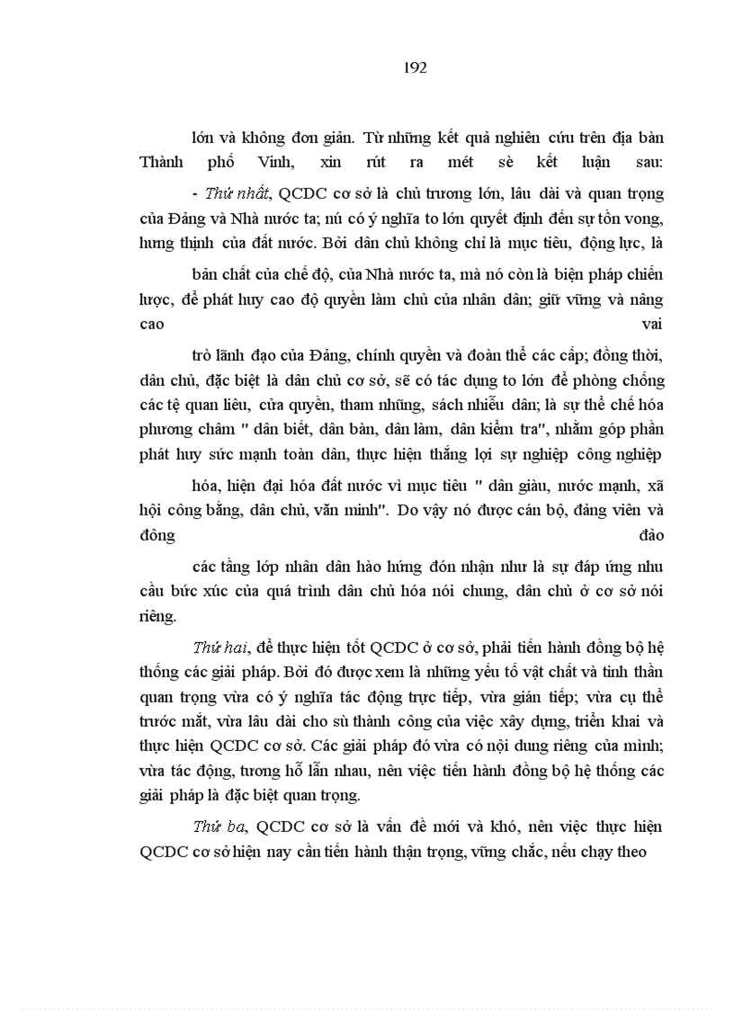image for page Thực hiện quy chế dân chủ ở cơ sở trên địa bàn thành phố vinh - những vấn đề đặt ra và giải pháp