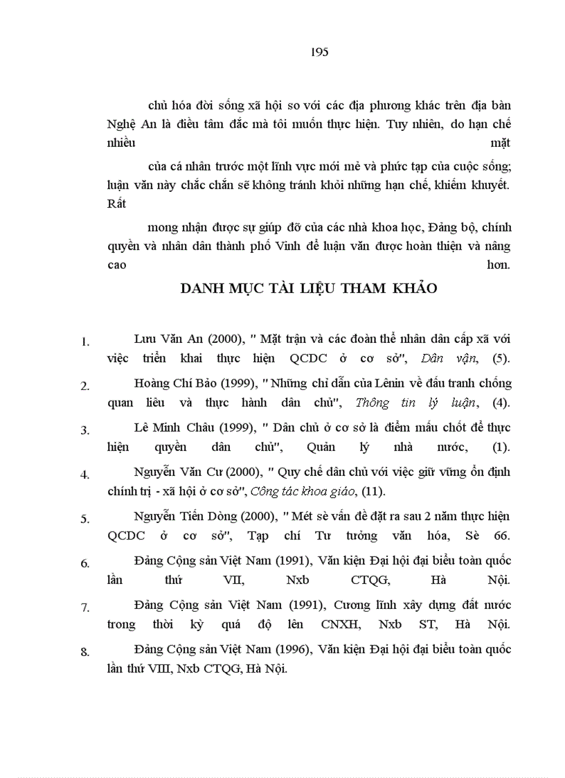 image for page Thực hiện quy chế dân chủ ở cơ sở trên địa bàn thành phố vinh - những vấn đề đặt ra và giải pháp