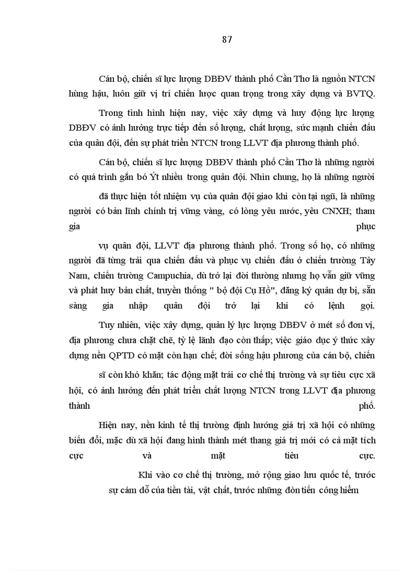 image for page Phát huy nhân tố con người trong lực lượng vũ trang địa phương thành phố Cần Thơ hiện nay