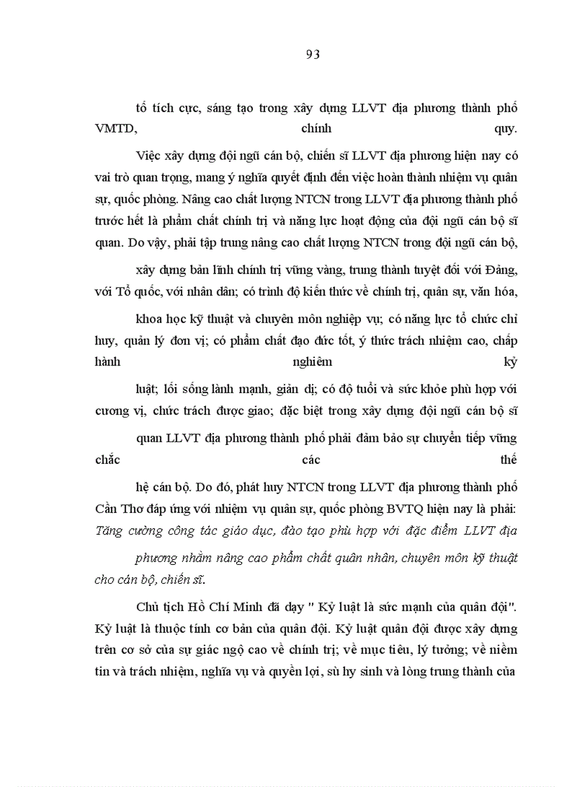 image for page Phát huy nhân tố con người trong lực lượng vũ trang địa phương thành phố Cần Thơ hiện nay