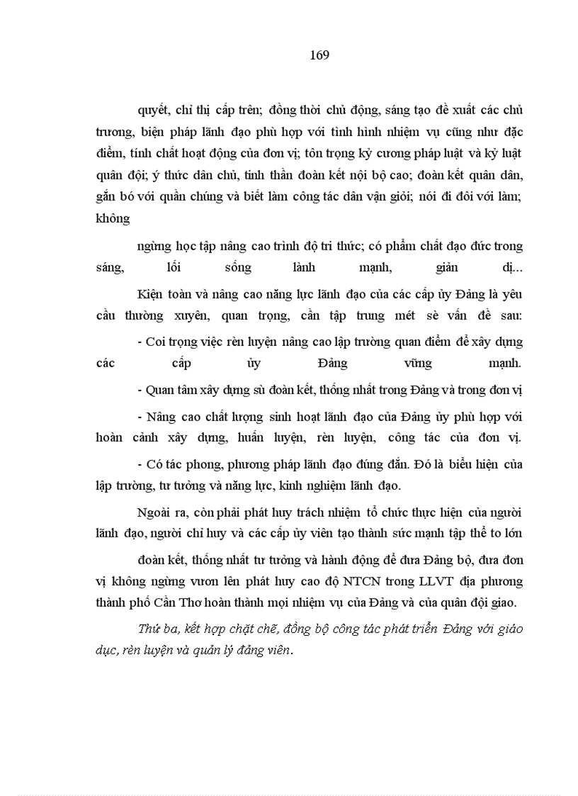 image for page Phát huy nhân tố con người trong lực lượng vũ trang địa phương thành phố Cần Thơ hiện nay