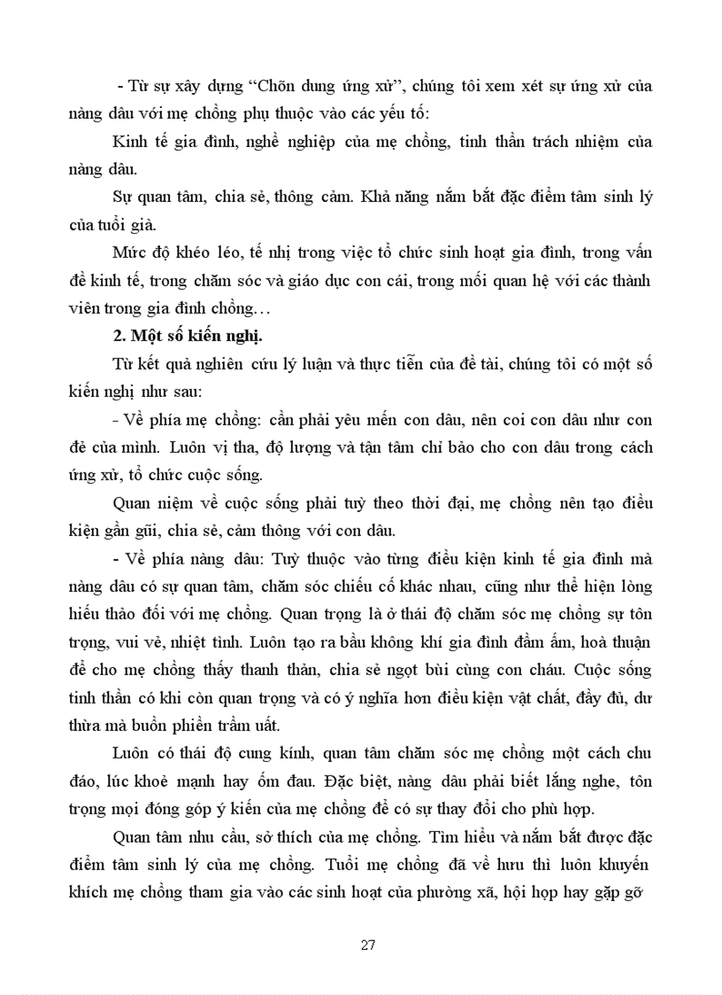 image for page Sự ứng xử của nàng dâu với mẹ chồng