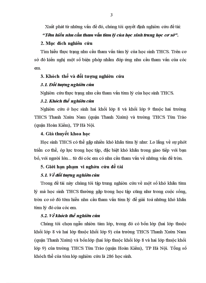 image for page Tìm hiểu nhu cầu tham vấn tâm lý của học sinh trung học cơ sở